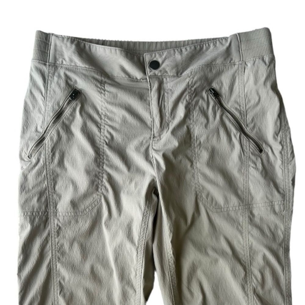 Athleta Women's Tan Jogger Lightweight Cinched Hem Pants sz 12 - Picture 3 of 13